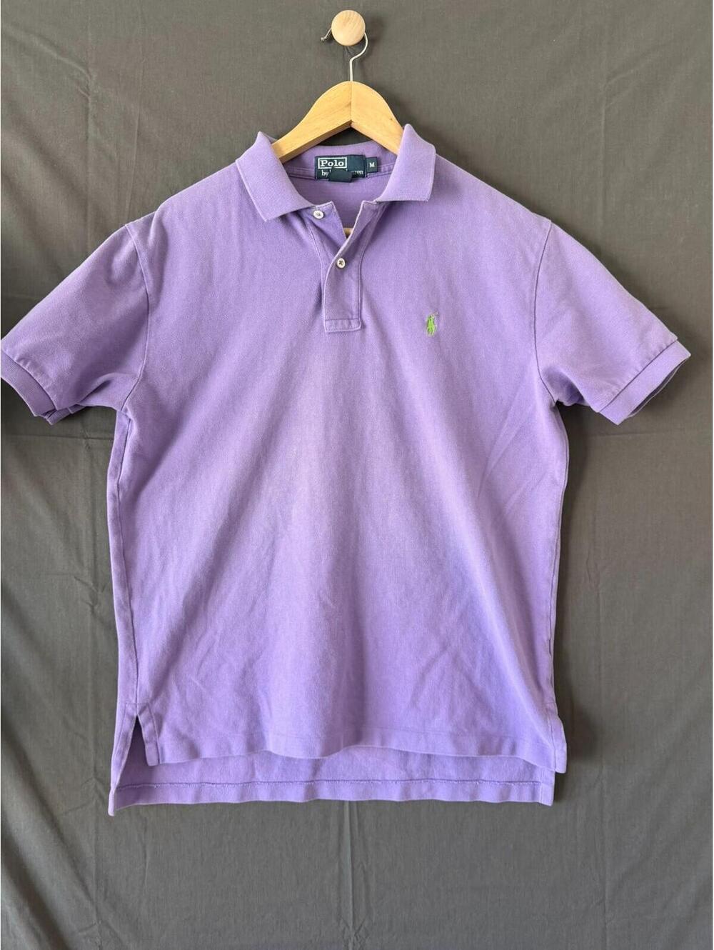 Polo Ralph Lauren Men’s Polo Shirt M Lavender Purple Green Pony Classic Fit